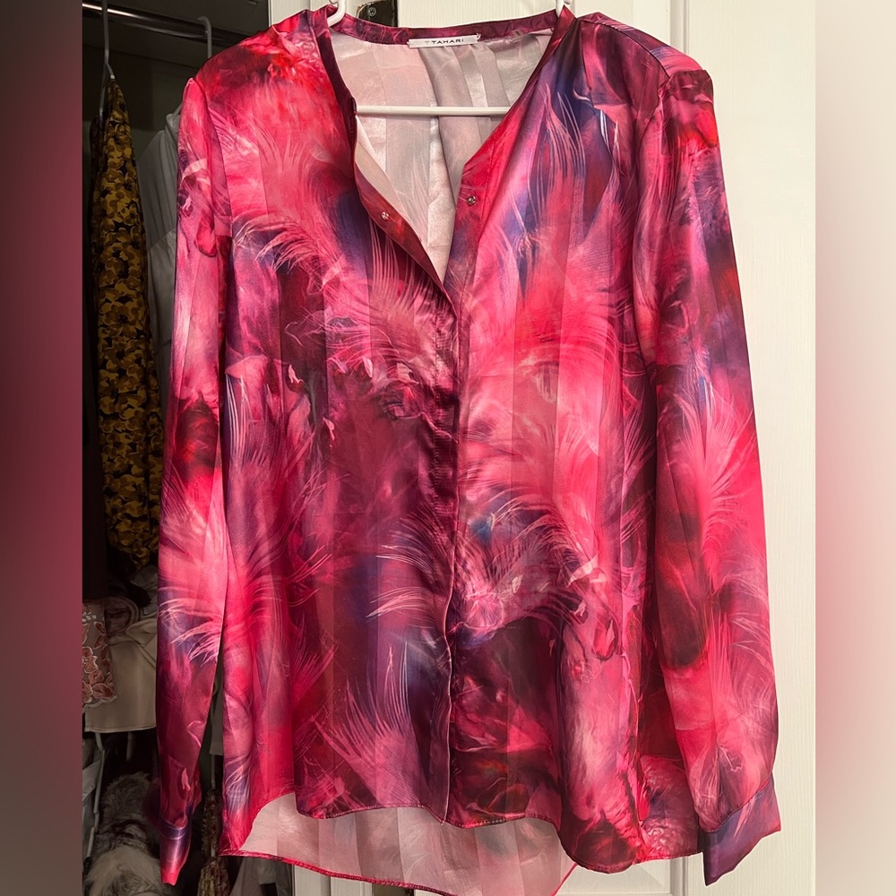 T Tahari Driya Printed Blouse